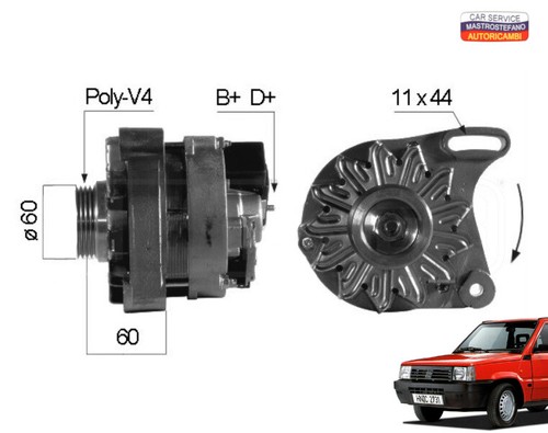 Alternatore 65a 14v fiat fire - 14v,