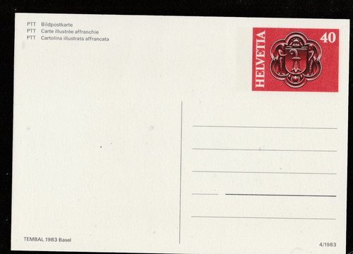Cartolina postale svizzera - postale,