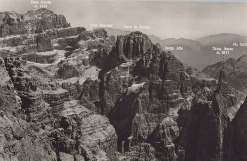 Cartolina dolomiti brenta - cartolina,