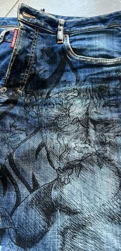 Dsquared2 tatoo jeans uomo - tatoo,