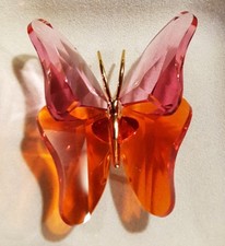 Spilla Swarovski Paradiso Abala Rosa Media Argento 925 Placcato Oro RARA