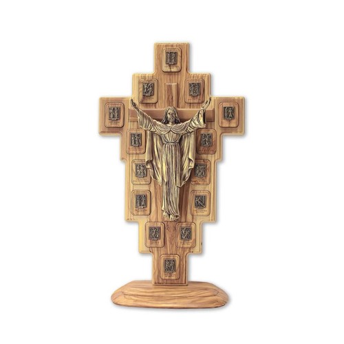 Via crucis legno ulivo - in, d'ulivo