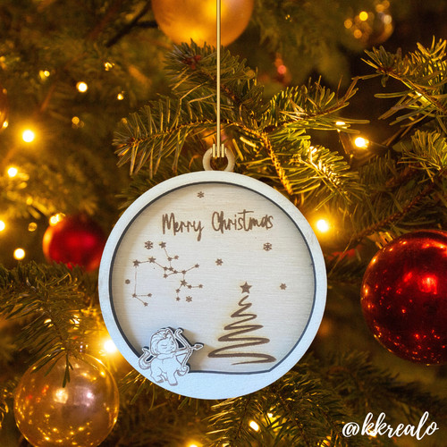 Pallina natale legno di - di,