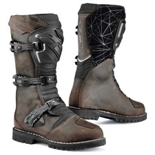 STIVALI BOOTS MOTO ADVENTURE TOURING IMPERMEABILI TCX DRIFTER DARK BROWN TG 44