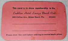 Cadillac Hotel Lounge Beach