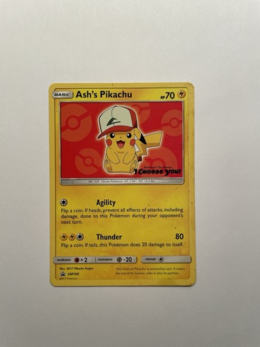 Ash pikachu sm109 promo - pikachu,