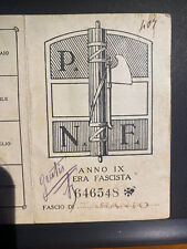 [tessera] 1930 Partito