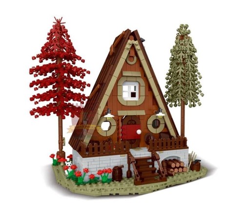 Capanna foresta mattoncini - , di