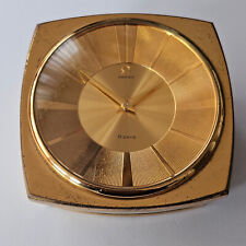 OMEGA-8 DAYS-OROLOGIO DA TAVOLO-CASSA IN OTTONE DORATO-OTTIME CONDIZIONI-RARO