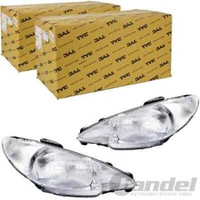 2X TYC H4 FARI DESTRO+SINISTRO Per PEUGEOT 206 2A/C SW Prima Del Restyling 2003