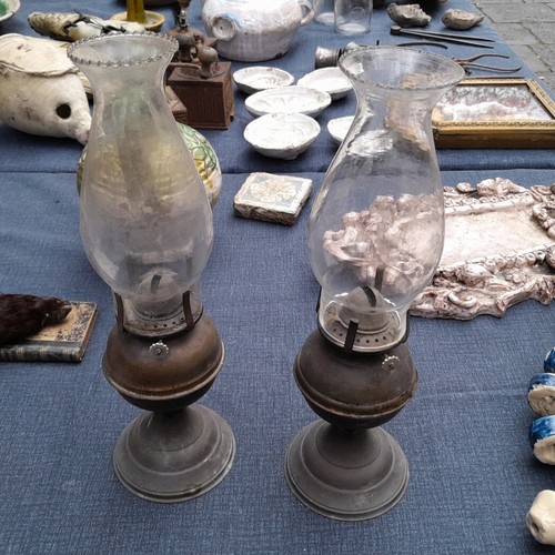 Antica coppia lumi - coppia, rame