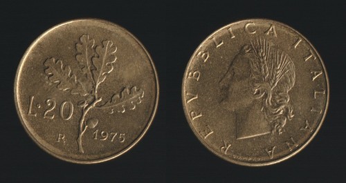 Lire 1975 ramo quercia - 20,