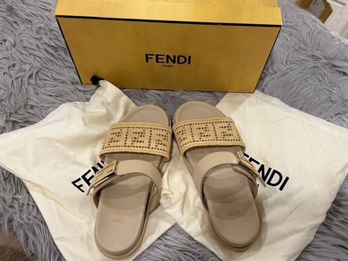 Sandali fendi feel rafia - rafia, slide