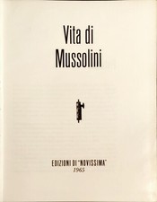 VITA DI MUSSOLINI  - EDIZIONI