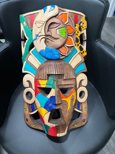 Maschera legno maya - in,