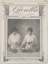 GASTRONOMIA FRANCESE LUCULLA RICETTE RECIPES SORBETTO CUCINA 15 AGOSTO 1913