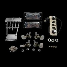 Upgraded Hofner Electric Bass Kit Tuner/Pickup/Ladder Tailpiece/Control Panel