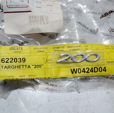 TARGHETTA "200" PER PIAGGIO