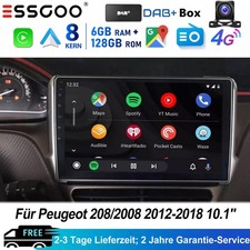Carplay Android 14 Autoradio 128G GPS Navi BT per Peugeot 208/2008 2012-2018 DAB