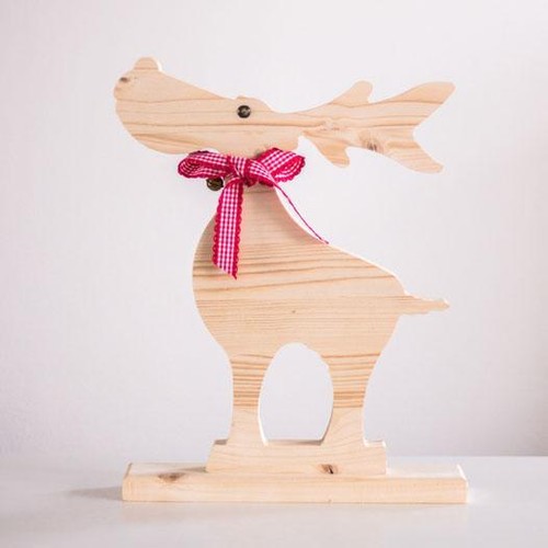 Renna legno decorazione - renna,, legno,