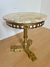 tavolino rotondo in ottone con