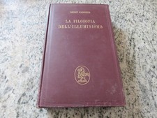 LA FILOSOFIA DELL' ILLUMINISMO - Ernst Cassirer - LIBRO