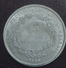Moneta 5 LIRE ITALIANE 1848