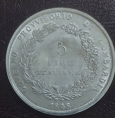 Moneta lire italiane 1848 - 5,