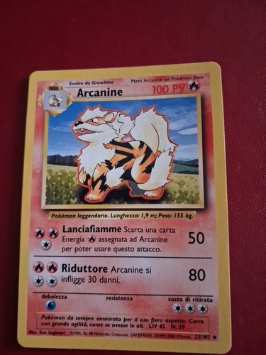 Carta pokémon arcanine 102 - pokémon,