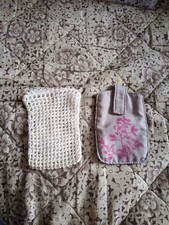 Lotto 2 Mini Foderi per Cellulari in Stoffa sintetica e Tessuto rete