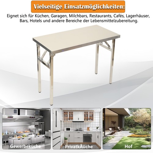 Tavolo pieghevole acciaio inox - pieghevole,