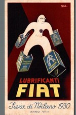 Pubblicità Olio Fiat disegno Nizzoli F. piccolo non spedita