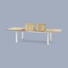 Madison Evo - Tavolo in teak e acciaio con 2 prolunghe