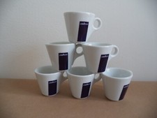 Lavazza IPA made in Italy set 6 tazze tazzine da caffè logo Lavazza su fondo blu