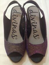 Divinas - Espadrillas Sandali a punta aperta - con zeppa in corda - N° 37  USATE