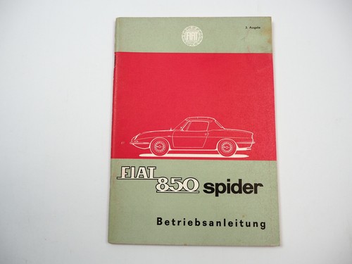 Fiat 850 spider manuale - manuale, uso