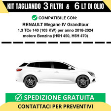Tagliando per RENAULT Megane IV Grandtour 1.3 TCe 140 103 kw Benzina 2018-202...