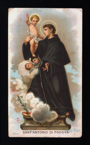 Santino cromo holy - card, s.lega
