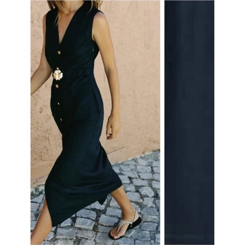 Abito midi zara lino - abito, in