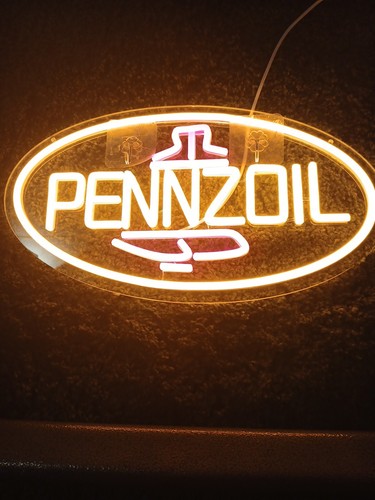 Insegna neon led pennzoil - insegna,