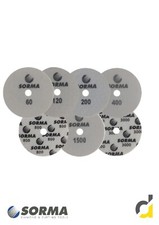 Set lucidatura dischi diamantati abrasivi Sorma I DIA MX 100 per marmo,granito