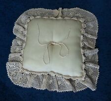 Cuscino Porta Fedi  Cerimonia per Sposi Portafedi Matrimonio Pizzo Beige Avorio