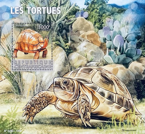 Central africa turtles stamps - africa,