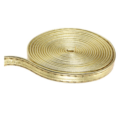 Gold leather strap 6mm wide - 6mm,
