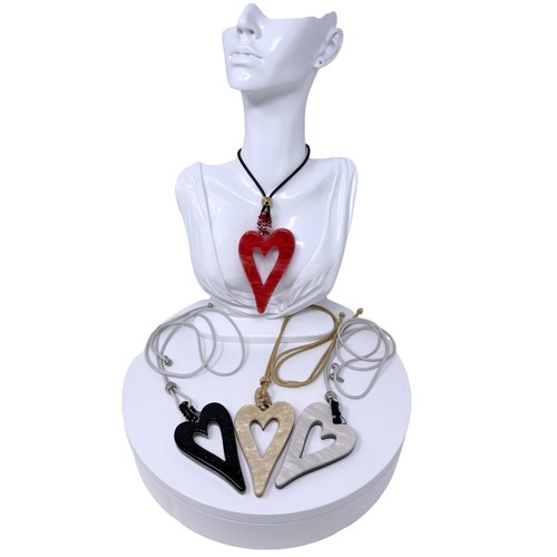 Collana cuore glitter ciondolo - cuore,