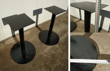 N° 2 basi rotonde in metallo pesante tavoli 20 KG l'uno x base in legno mosaico