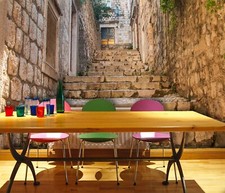 3D Stone Steps R10170 Carta da Parati Murale Autoadesiva Rimovibile Luna