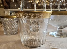 Antico secchiello da champagne cristallo Saint-Louis Thistle Oro PRO1591867