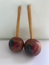 Maracas in legno.Souvenir provenienza Colombia.