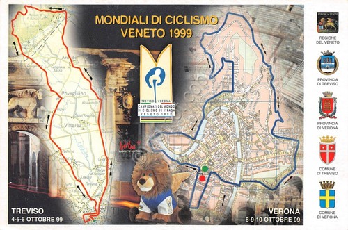 Cartolina ciclismo mondiali - mondiali, di